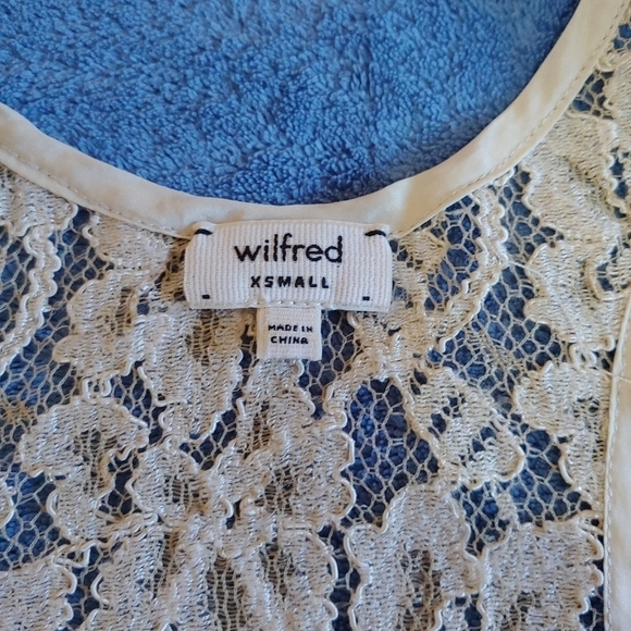Aritzia Wilfred Madeline Sheer Lace Tank- Cream - Picture 4 of 5